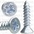 #4 X 1/2" Phillips Flat Head Tapping Screw Zinc