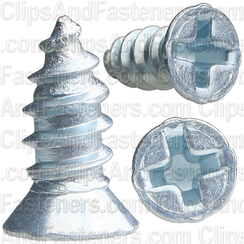 #8 X 3/8" Phillips Flat #6 Head Tapping Screw Zinc