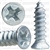 #8 X 5/8" Phillips Flat #6 Head Tapping Screw Zinc