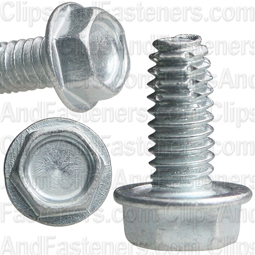 8-32 X 3/8 Hex Washer Head Thread Cutting Screws Zinc