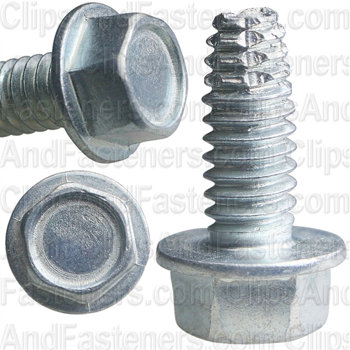 1/4-20 X 5/8 Hex Washer Head Thread Cutting Screws Zinc