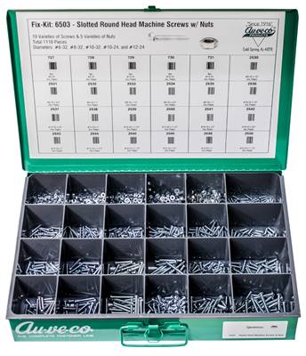 1110 Piece Slotted Round Head Machine Screw Kit