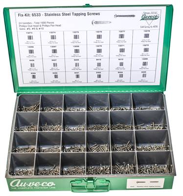 Stainless Steel Phillips Head Tapping Screws Kit