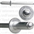 1/8" All Aluminum Panel Blind Rivets 3/16"-1/4" Grip (500) Dome