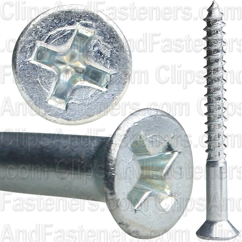 8 X 1 3/4 Phil Flat Hd Wood Screw Zinc