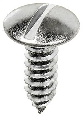 #14 X 3/4 Slotted Truss Head License Plate Screws Zinc