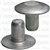 1/4 Brazier Head Solid Aluminum Rivet 3/8 Length (100)