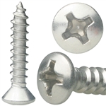 100 #4-24 x 1 3/8" (FT) Self-Tapping Screws Philips Oval Head Type A Stainless A2 (18-8)
