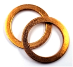 Copper Washer 19mm I.D. 26mm O.D. 2.0mm Thick