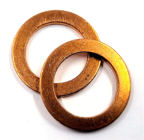 Copper Drain Plug Gaskets 12mm X 18mm X 1.5mm