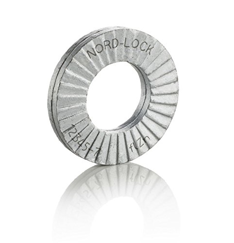 Wedge locking washer Carbon Stl Zinc flk ctd thru hardened M8 (5/16) Large O.D. 20 glued prs/pack