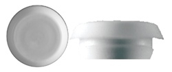 9/16" White Plastic Flush Type Hole Plugs 7/8" Head