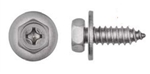 Stainless Steel Phillips Hex Head License Plate Screws