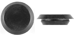 9/16" Black Plastic Flush Type Hole Plugs 7/8" Head