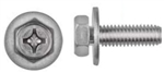 Stainless Steel Phillips Hex Head License Plate Screws