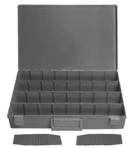 32 Hole Adjustable Large Gray Plastic Tray 18 1/4" X 12 1/4"