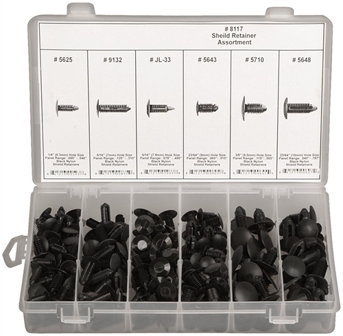 210 Piece Shield Retainer Assortment