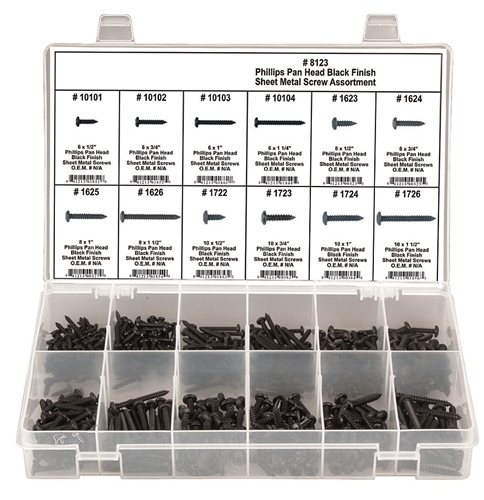 420 Piece Black Phillips Pan Head Screw Assortment