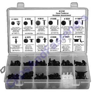 168 piece Cowl Fastener Retainer Assortment