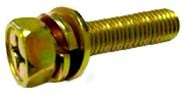 M5 - 0.8 x 16mm  Phillips Hex Head SEMS Screw, Class 8.8