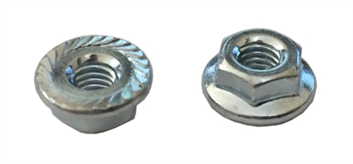 M 4 - .7 JIS Hex Flange Nut, Class 8 with Serrations, Zinc