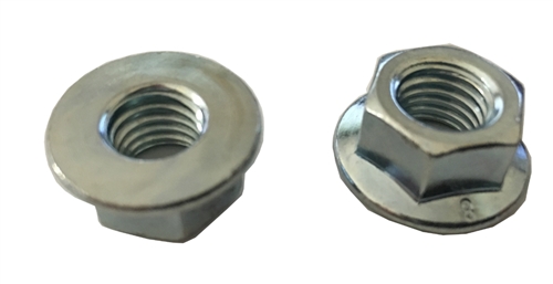 M10 - 1.5 Hexagon Flange Nut - Non-Serrated Class 8 Zinc. DIN 6923 / ISO 4161