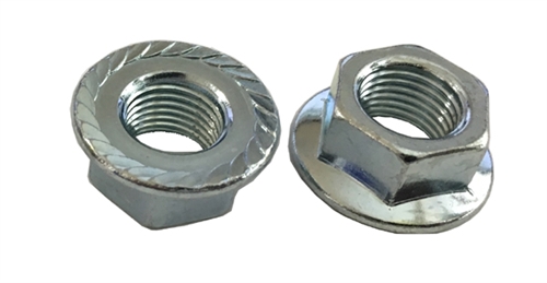 5 M12 - 1.25 JIS Hexagon Flange Nut - With Serrations - Small Hex Class 8 Zinc. JIS B 1190