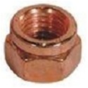 M10-1.5 Exhaust Lock Nut Copper Plated Steel 17mm Hex