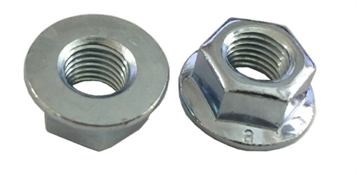 5 M12 - 1.5 Hexagon Flange Nut - Non-Serrated Class 8 Zinc. DIN 6923 / ISO 4161