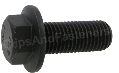 (1) M16-2.0 x 40mm Hex Head Flange Bolt Non Serrated Class 10.9 Plain DIN 6921