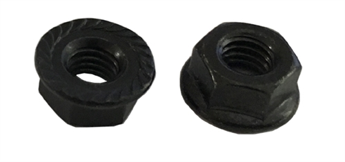 25 M 6 - 1.0 JIS Hexagon Flange Nut with Serrations Class 8 Black Zinc. JIS B 1190