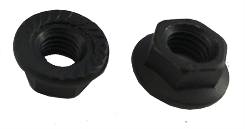 15 M10 - 1.50 Hexagon Flange Nut with Serrations Class 8 Black Oxide. DIN 6923 / ISO 4161