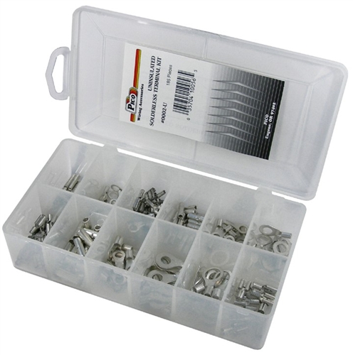 185 Piece Uninsulated Solderless Terminal Assortment