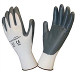 Cordova Gray Nitrile Coated Gloves, White Shell, 6892