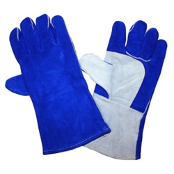 Cordova Leather Welding Glove, Blue/White, Large 7615