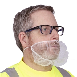 Cordova Disposable Beard Cover, White Nylon BN/10