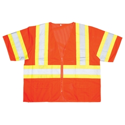 Cordova Class 3 Safety Vest, Orange, Pockets V3200