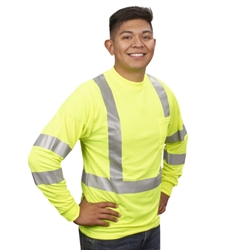 Cordova Class 3 Long Sleeve Shirt, Hi-Vis Lime V511