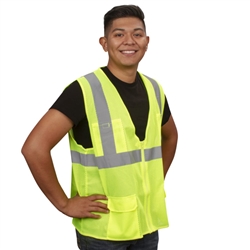 Cordova Class 2 Surveyor Safety Vest, Hi-Vis Lime VS271P