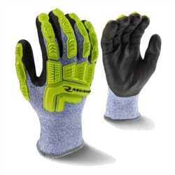 Radians A4 Cut Resistant Winter Glove, Hi-Vis TPR RWG604