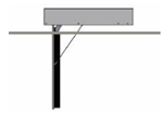 Samsung QN85Q60AAFXZA Motorized Flip Down TV Ceiling Mount 90 degree pivot down