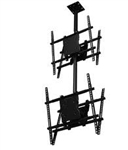 Dual Stacked Tilting Ceiling Mount four displays