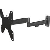 20 Inch Extension Articulating Wall Bracket with adjustable tilt +15/-5 degrees and has a 2 inch depth from wall when collapsed from wall Free shipping