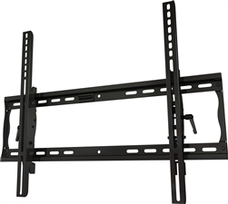 Tilting TV wall mount bracket fits 32in to 65in flat panels. Universal mounting pattern, adjustable tilt and 2.2 inch depth from wall