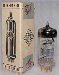 Single tube Brand Spanking New NIB Telefunken E88CC 6922 Early 1960s Gold Pin Diamond Bottom tube. ULM production date. Made in Germany.