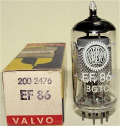 Single Tube, Brand New NOS/NIB 1961 La Radiotechnique Suresnes EF86 tube with Valvo Label. Made in France. Suresnes was a Philips subsidiary and is identical to the Holland Made Philips Tubes with similar sonic signature.
