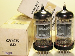 Brand New MINT NOS NIB Rare 1970 BRIMAR CV4035 Box Plate Military tubes. CV4035 Flying Lead is Premium Grade, High Reliability Long Life version of ECC83/CV492/CV4004/6057/12AX7 valves. STC Rochester Plant Date Codes. Made in England.