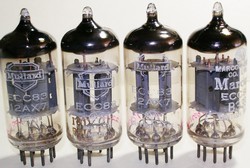 Like New, lightly used Mullard 1959-61 with Mullard Old Shield and Marconi B339 BVA with Halo Getter. All Tubes from Rev. I61 with (B) Blackburn Plant Etched Date codes.