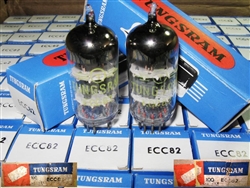 Matched Pairs, Brand New, MINT NOS NIB FEB-1980 Tungsram ECC82 12AU7 Tubes with same batch code. Made in Hungary. Tungsram ECC82 tubes are well liked by many Audiophiles. IMPERFECT TEST SCORES.