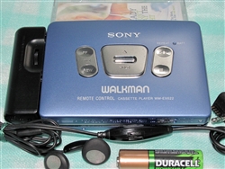Like New 1995 Sony Walkman Cassette Player WM-EX622 BLUE - Made in Japan - Reconditioned